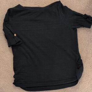 Apt. 9 Green Short-Sleeve Crewneck Sweater with Cuffed Sleeves